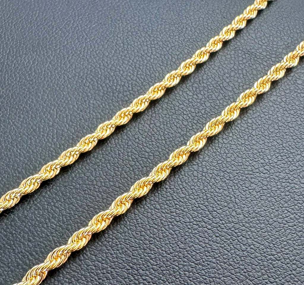 3mm Rope Chain - Gold Tone Necklace