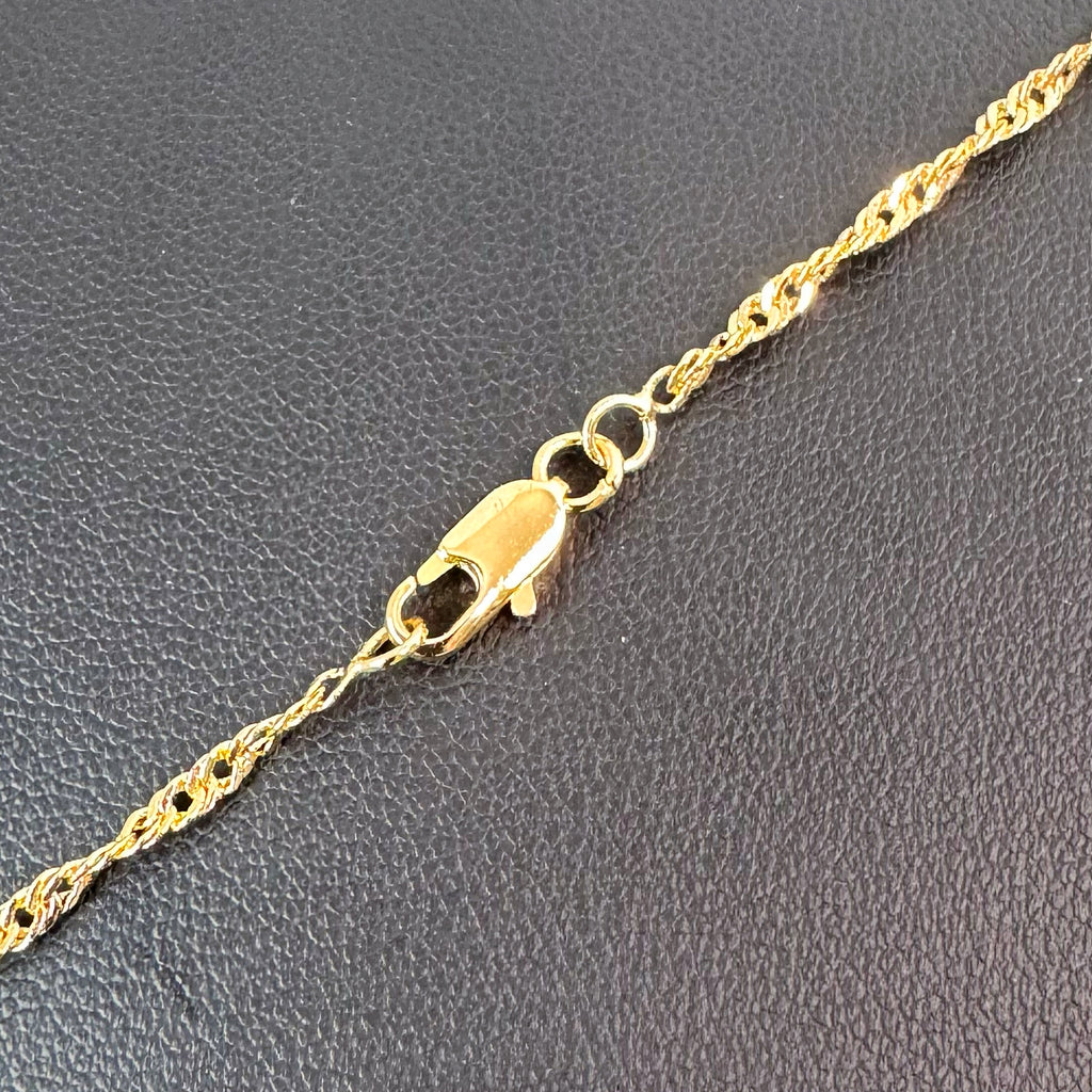 Singapore Necklace 18" - Gold Tone