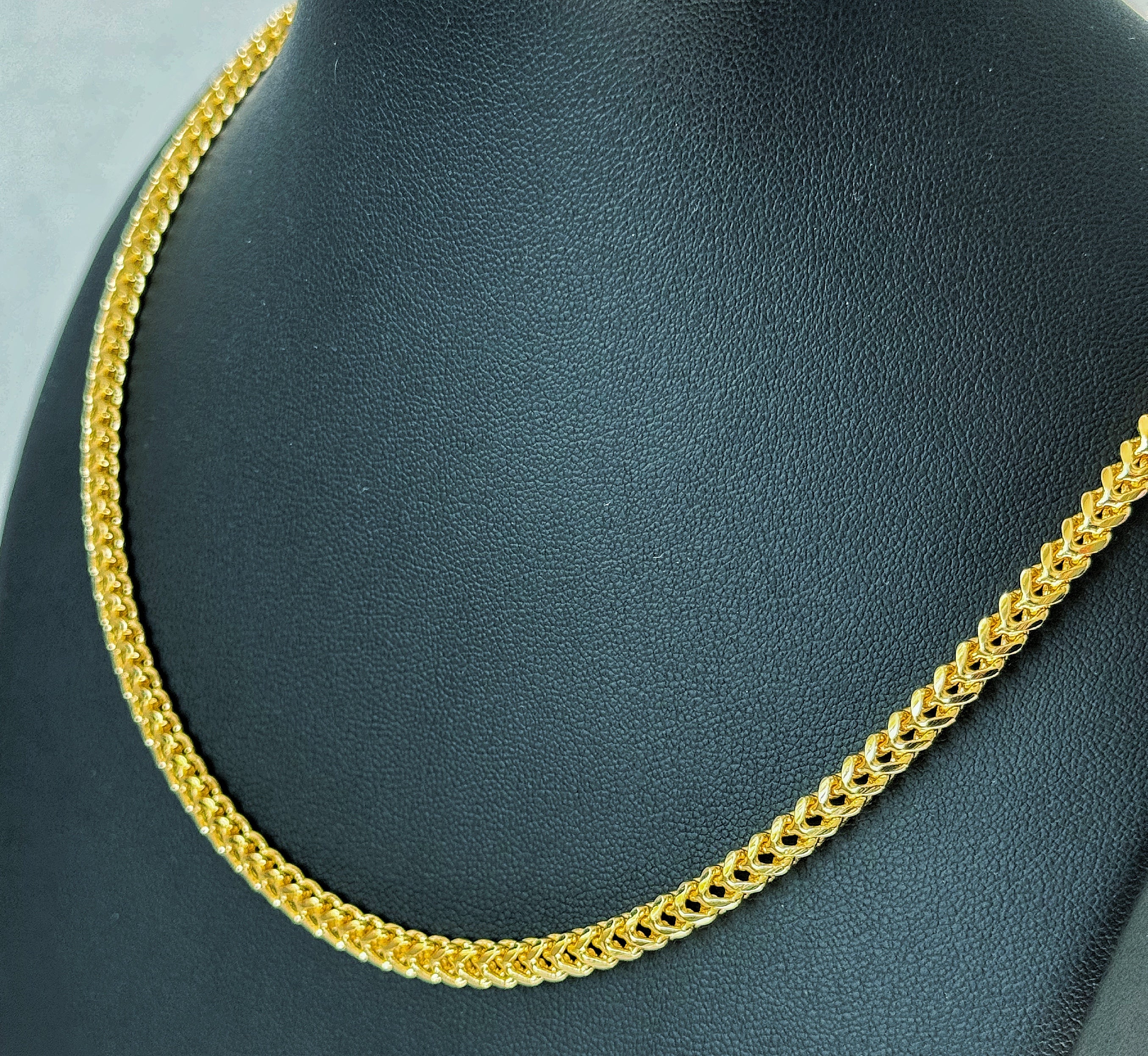 4mm Franco Chain 22" - Gold Plated