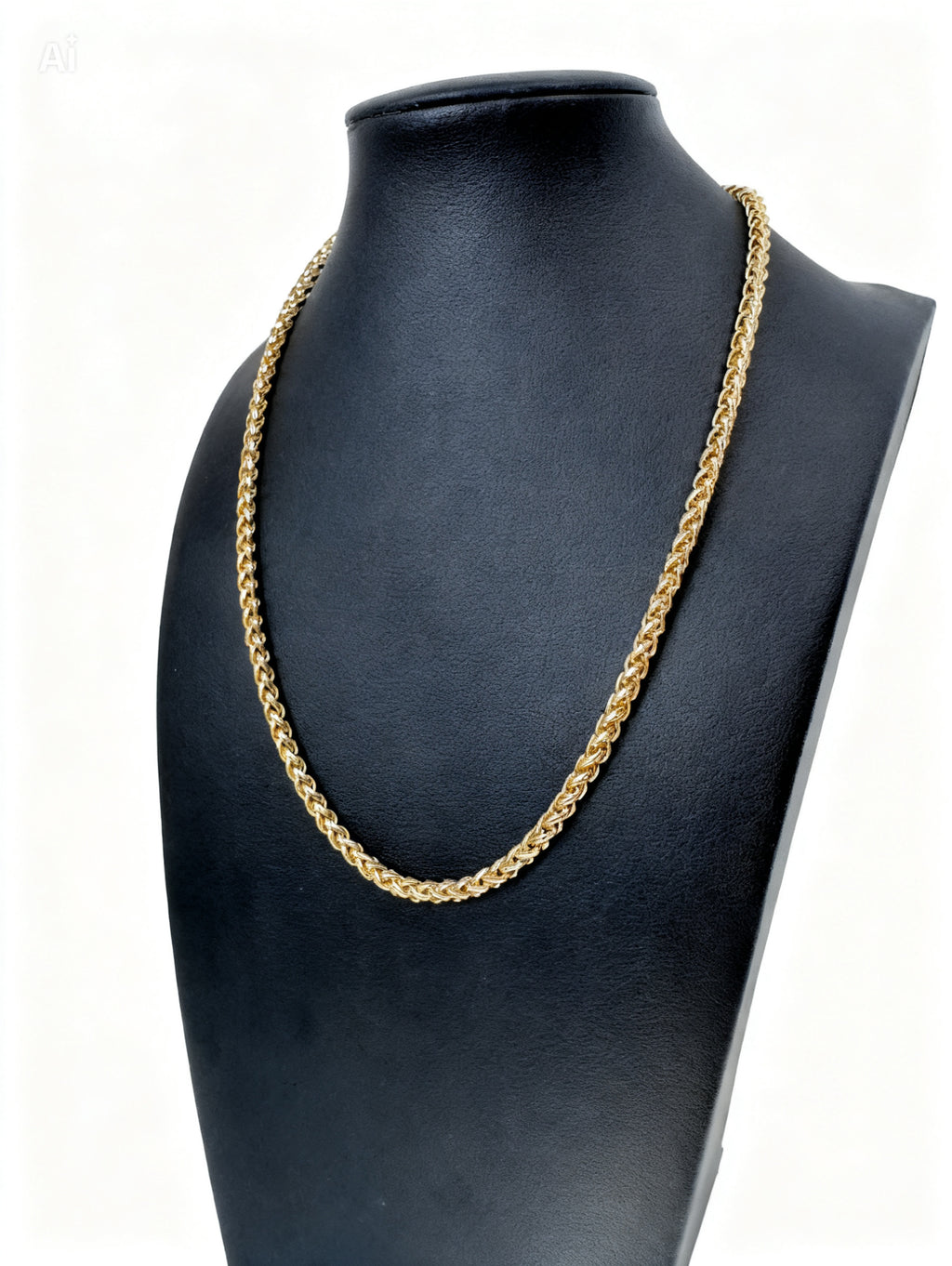 4mm Spiga/Wheat Chain 18" - Gold Tone