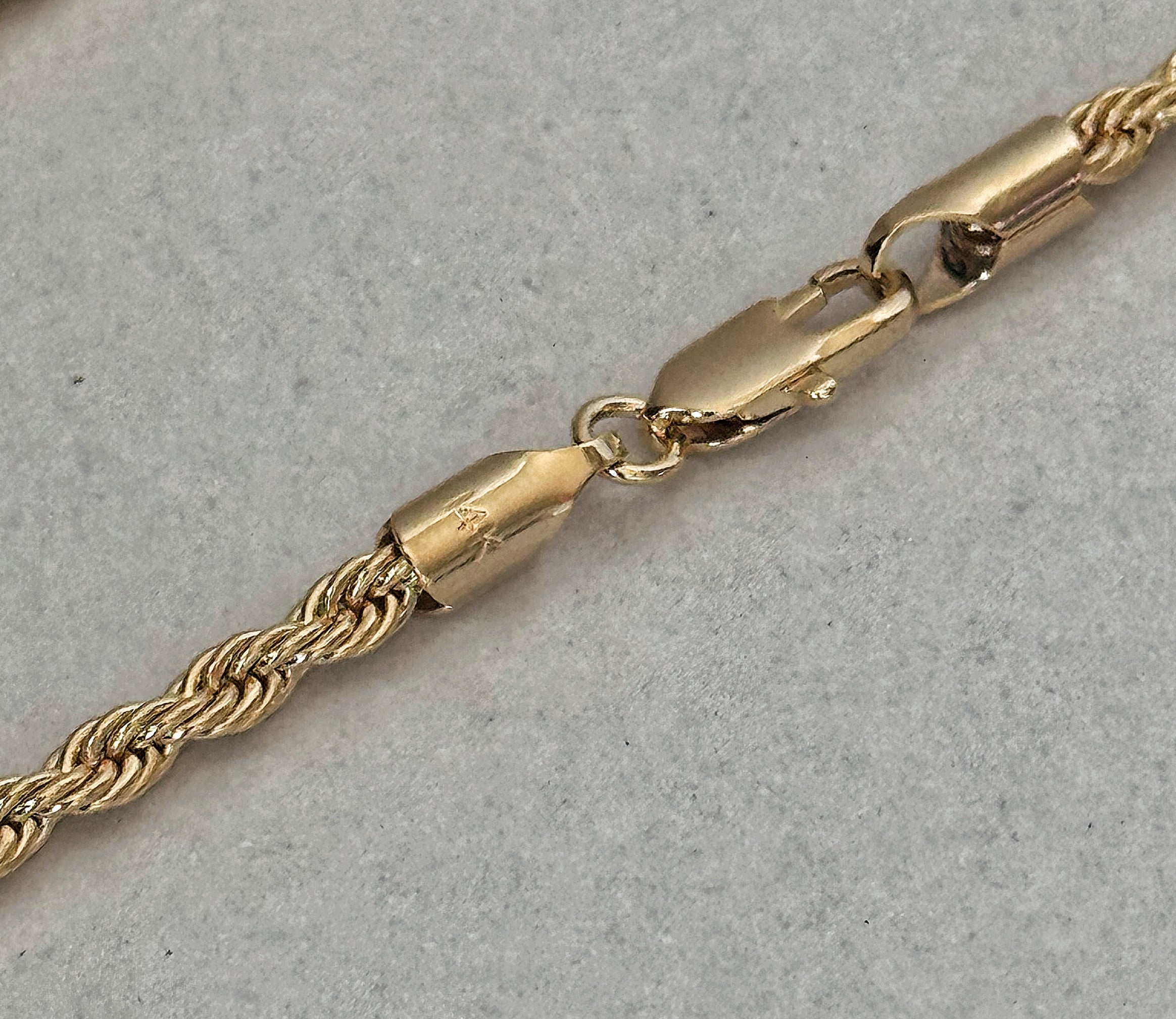 4mm Rope Chain - Gold Plated