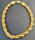 8” Rope Bracelet - 14K Gold Plated