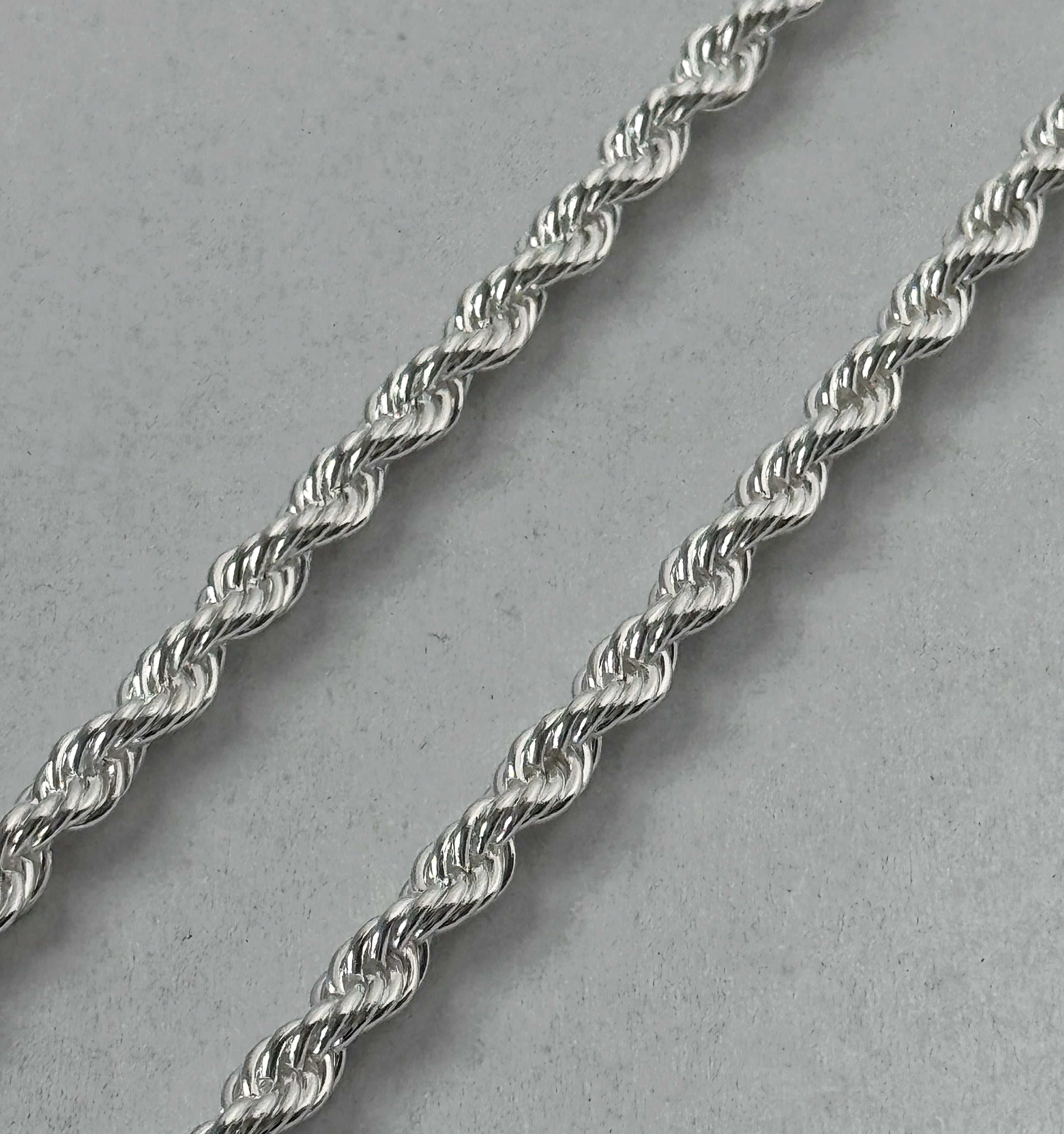 5mm Rope Chain - Silver Plated