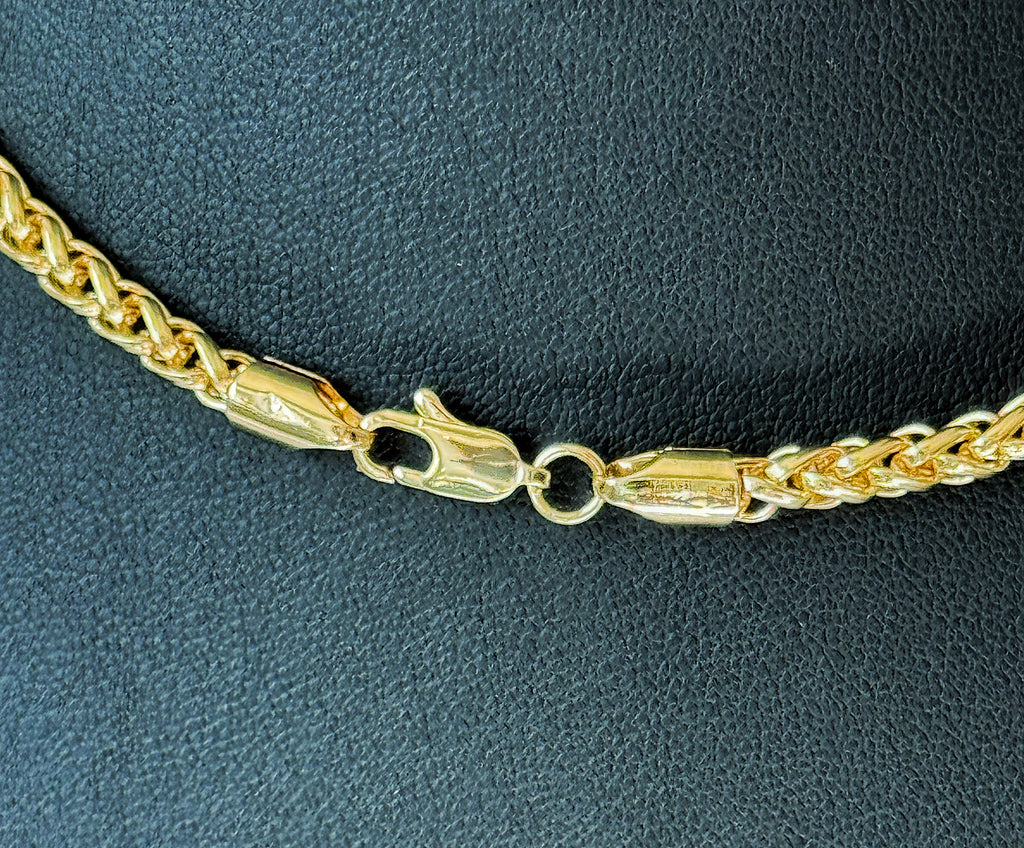 4mm Spiga/Wheat Chain 18" - Gold Tone