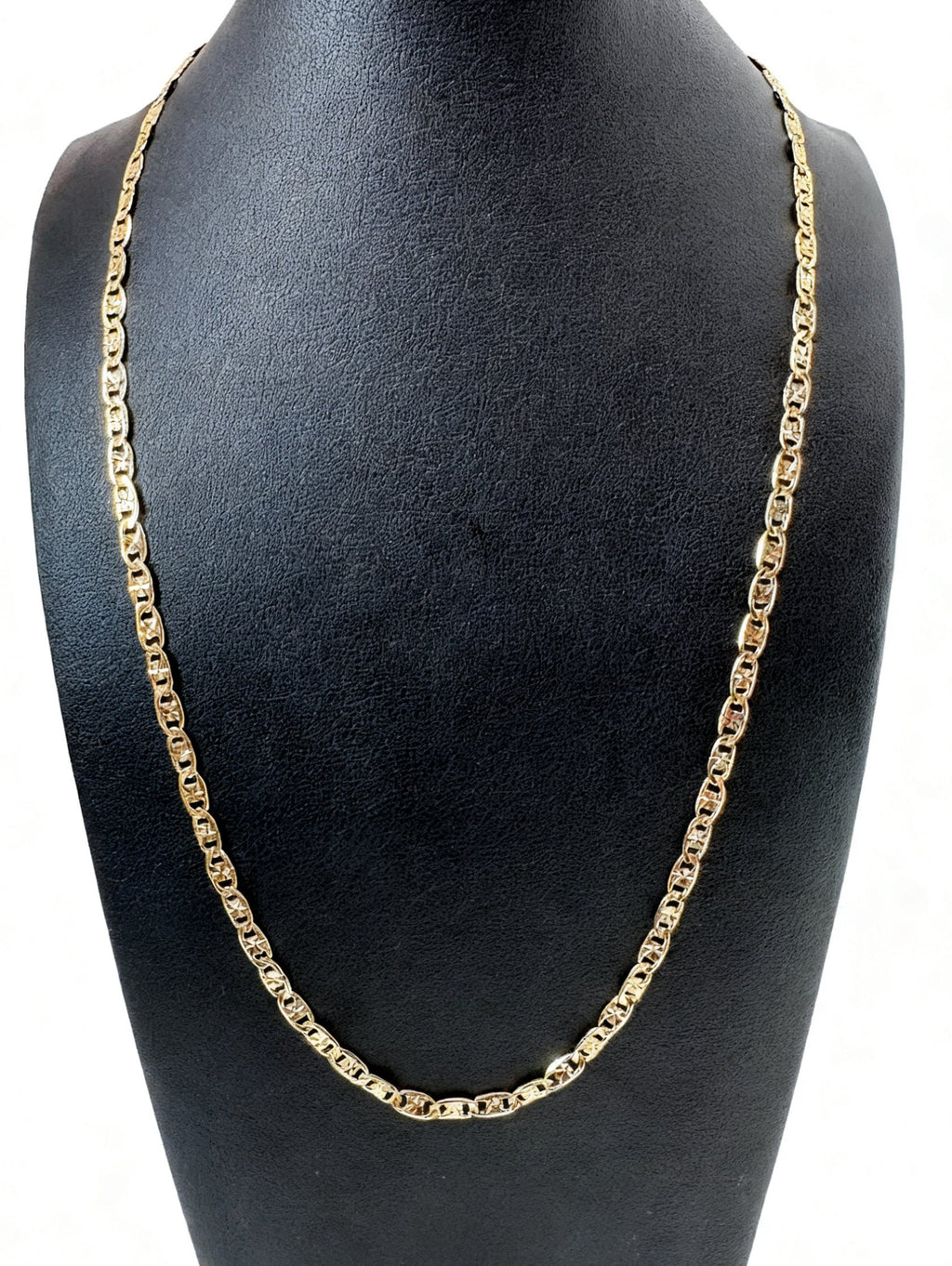 6mm Mariner Chain Diamond Cut Necklace - Gold Plated