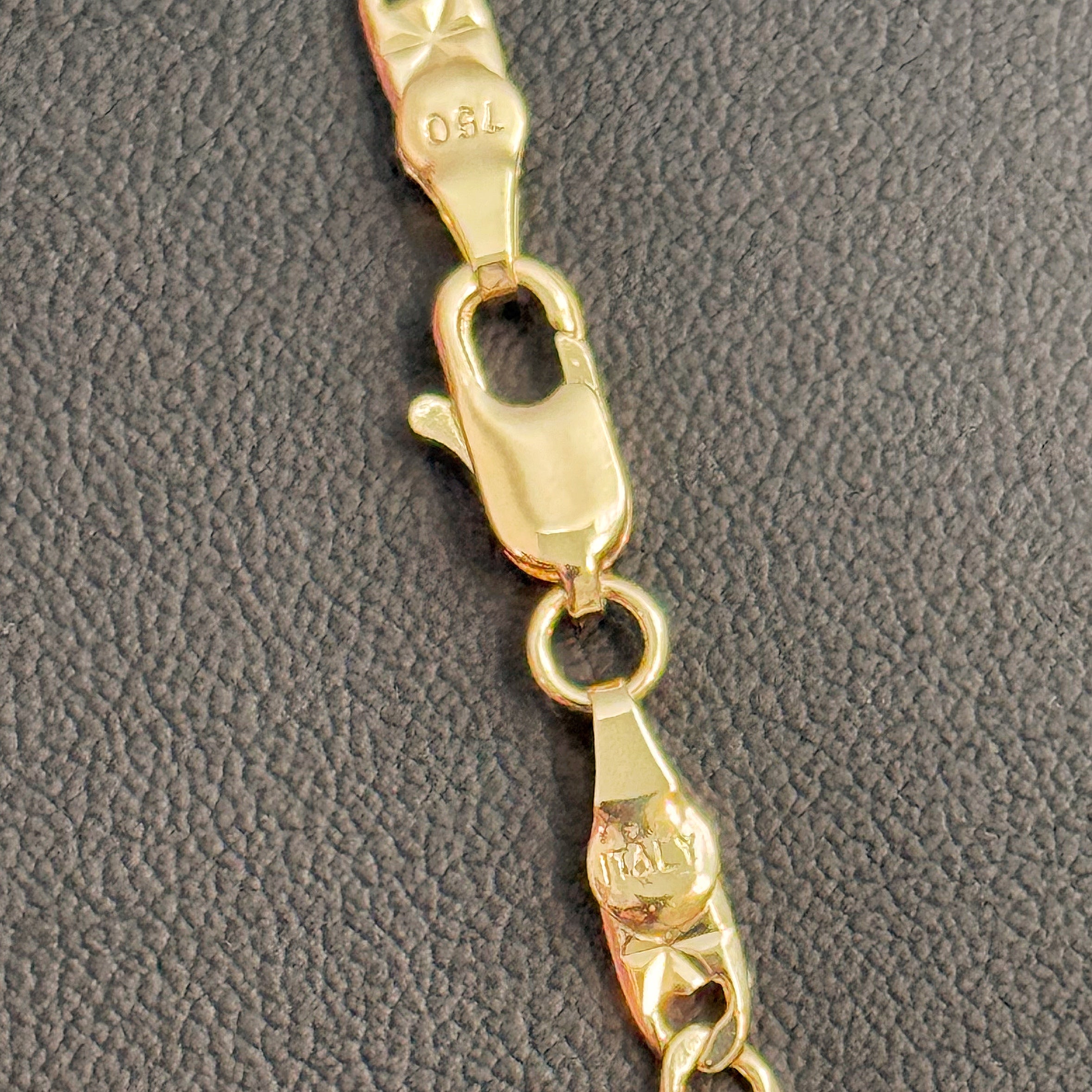 6mm Mariner Chain Diamond Cut Necklace - Gold Plated