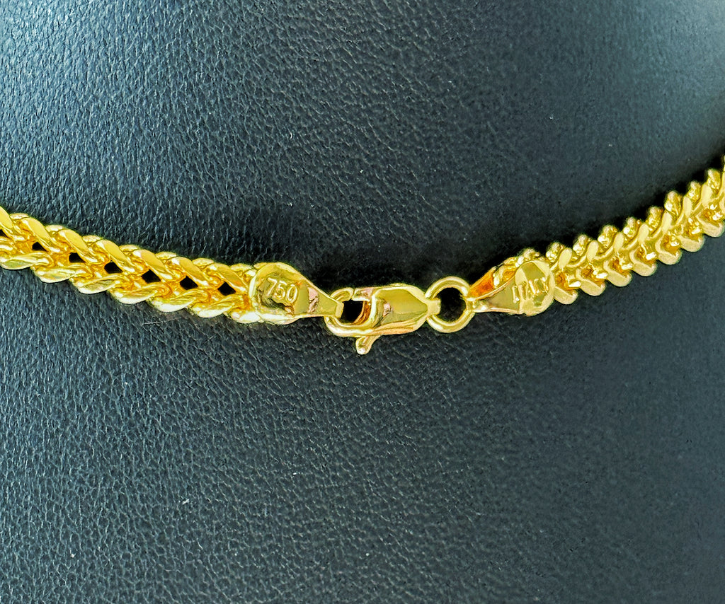 4mm Franco Chain 22" - Gold Plated