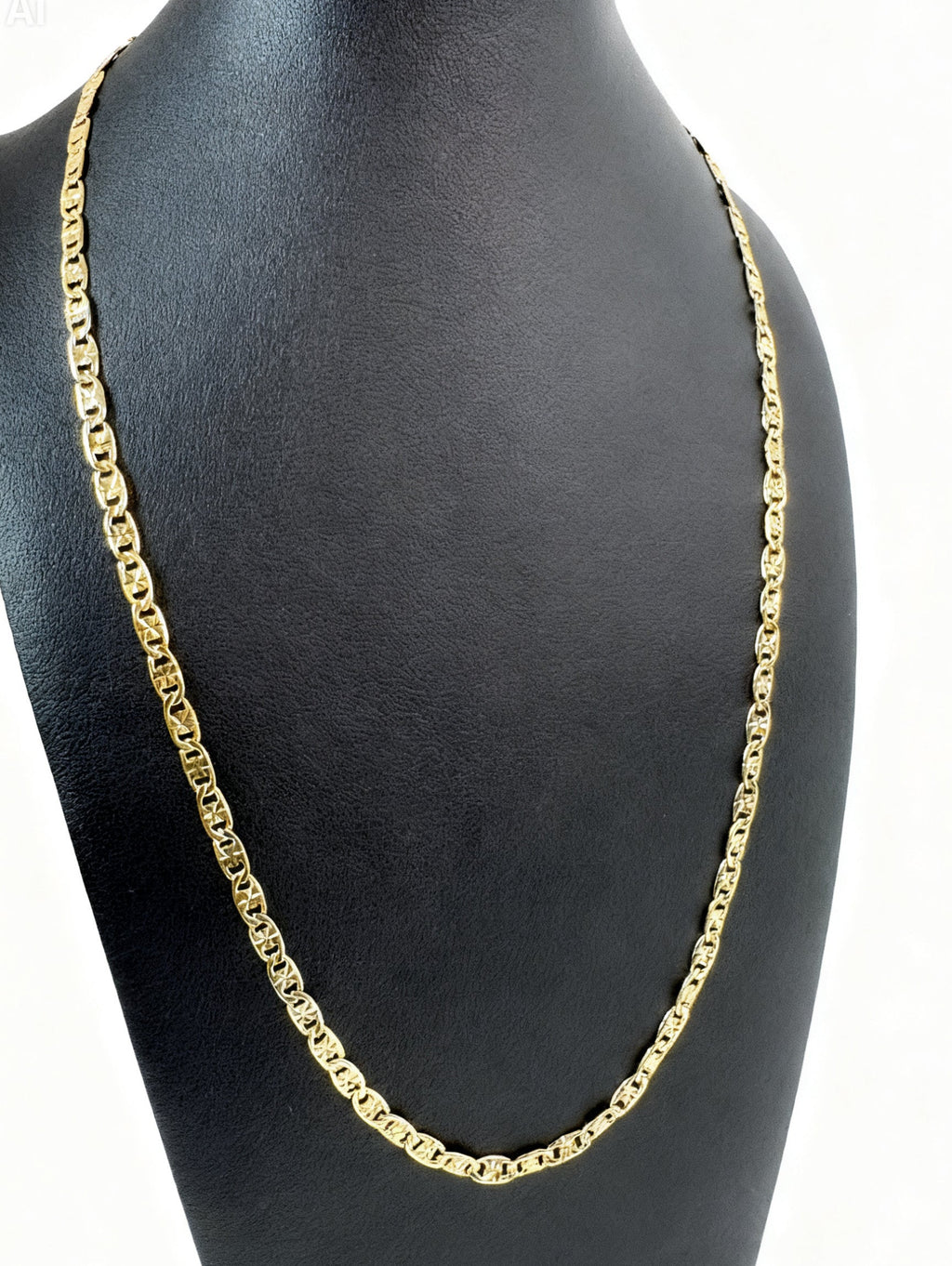 6mm Mariner Chain Diamond Cut Necklace - Gold Plated