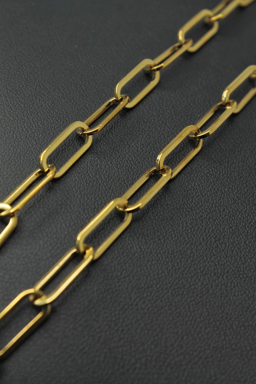 6.5 mm Paperclip Chain Necklace - 18K Gold PVD Stainless Steel