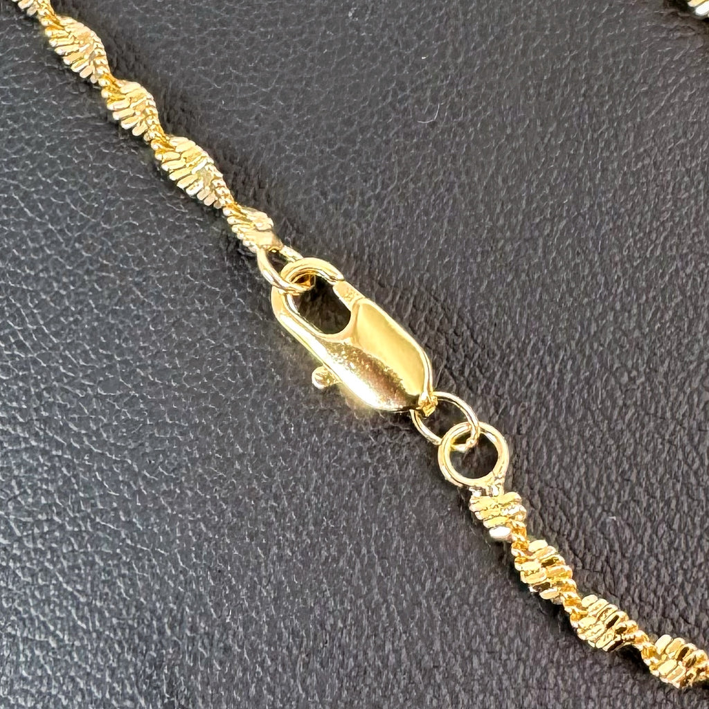 Singapore Bracelet 7" - Gold Tone