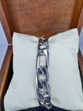 12mm Figaro Bracelet 8" - Stainless Steel