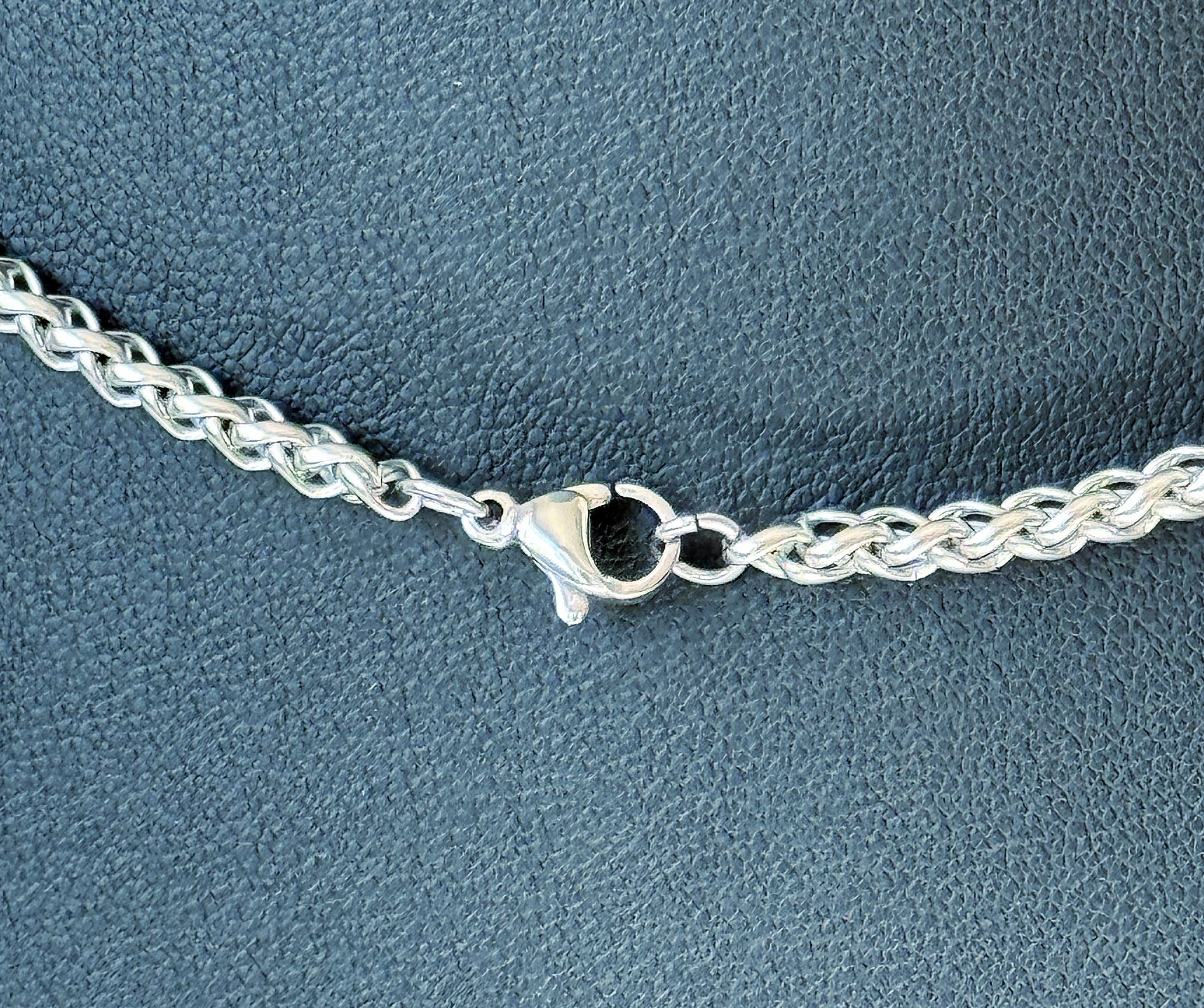3mm Spiga/Wheat Chain 18" - Silver Tone
