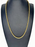 Gold chain necklace on a mannequin neck