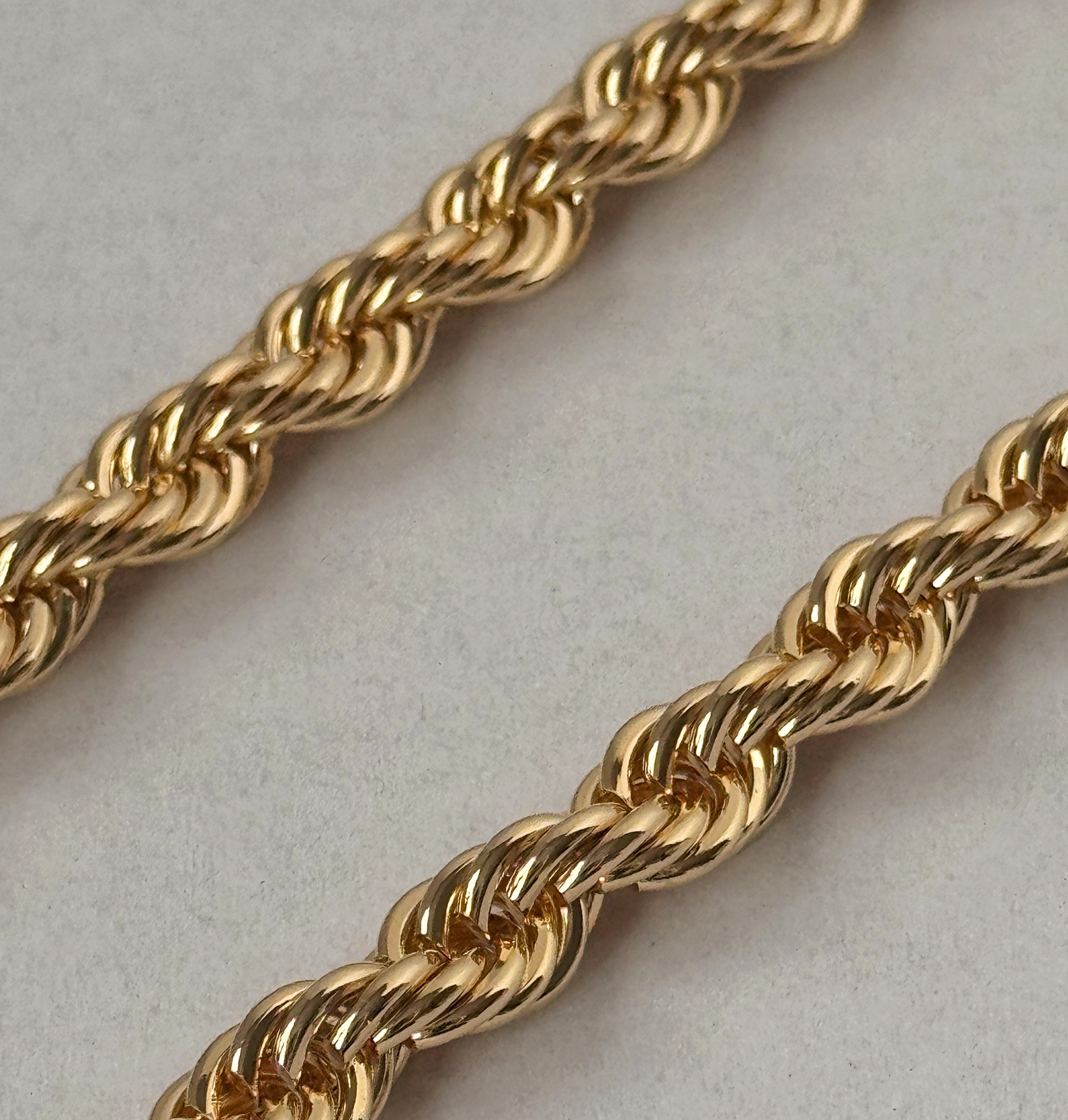 10mm Rope Chain 24" - Gold Plated