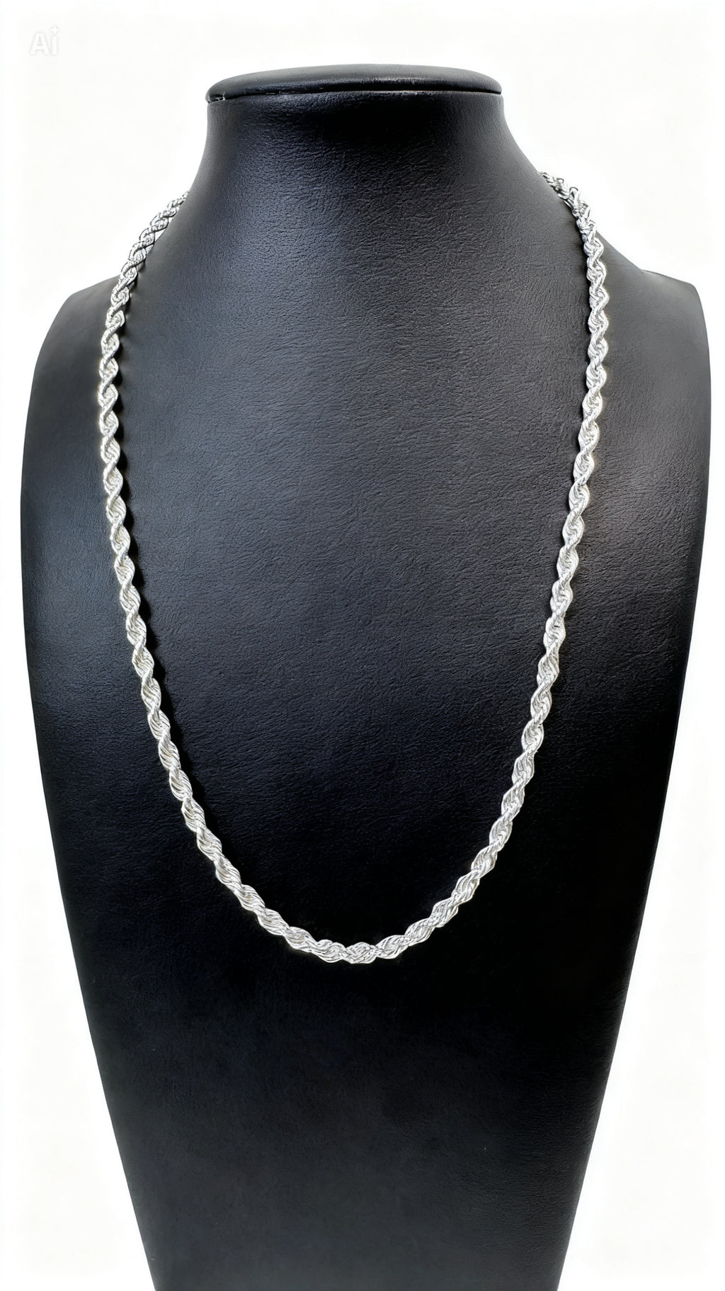 5mm Rope Chain - Silver Plated