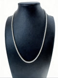 3mm Spiga/Wheat Chain 18" - Silver Tone