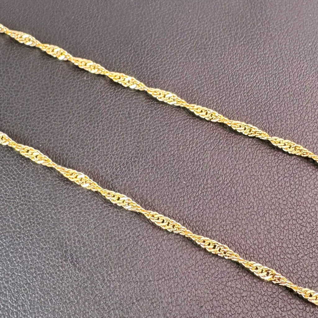 Singapore Necklace 18" - Gold Tone