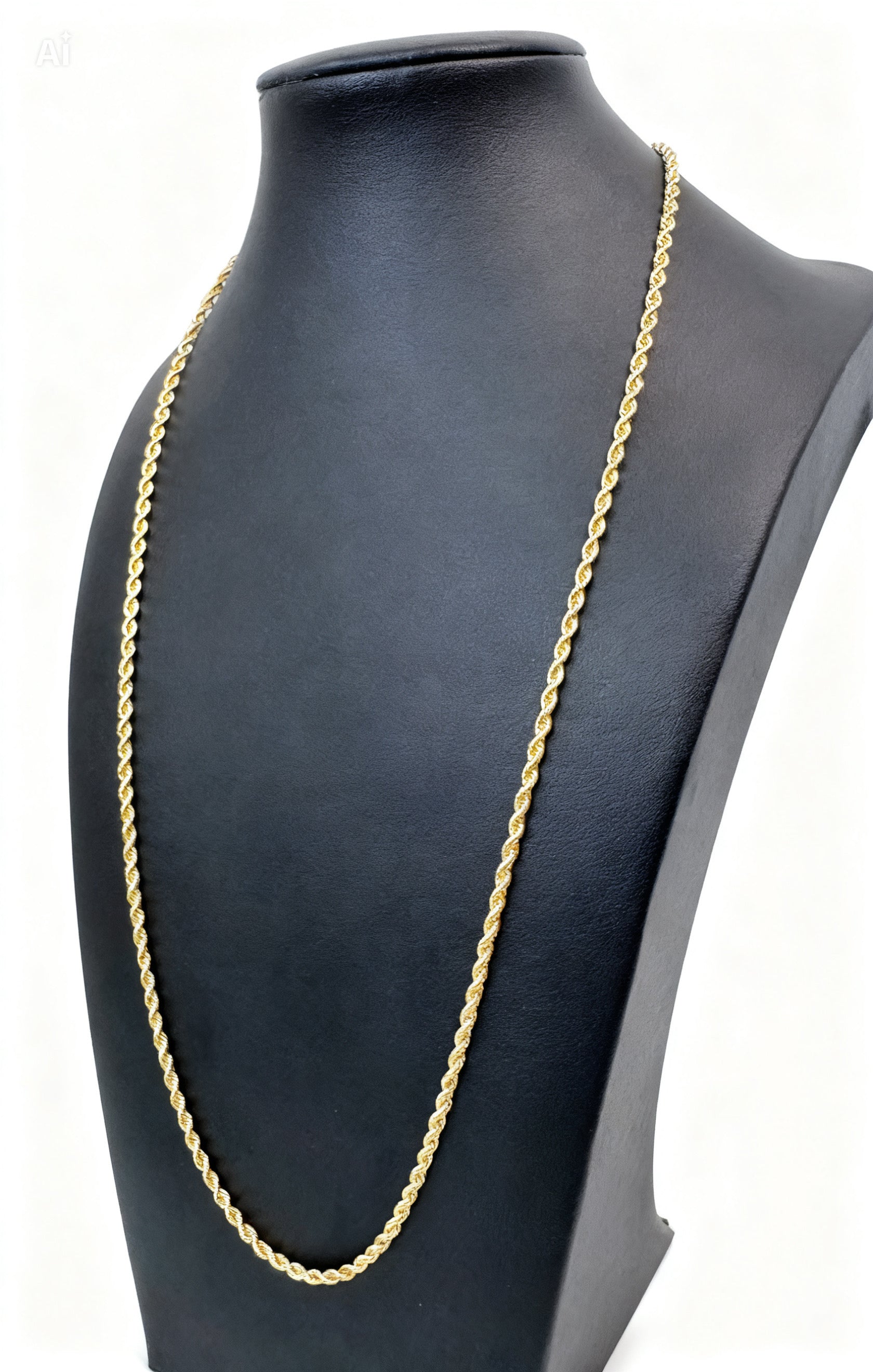 3mm Rope Chain - Gold Tone
