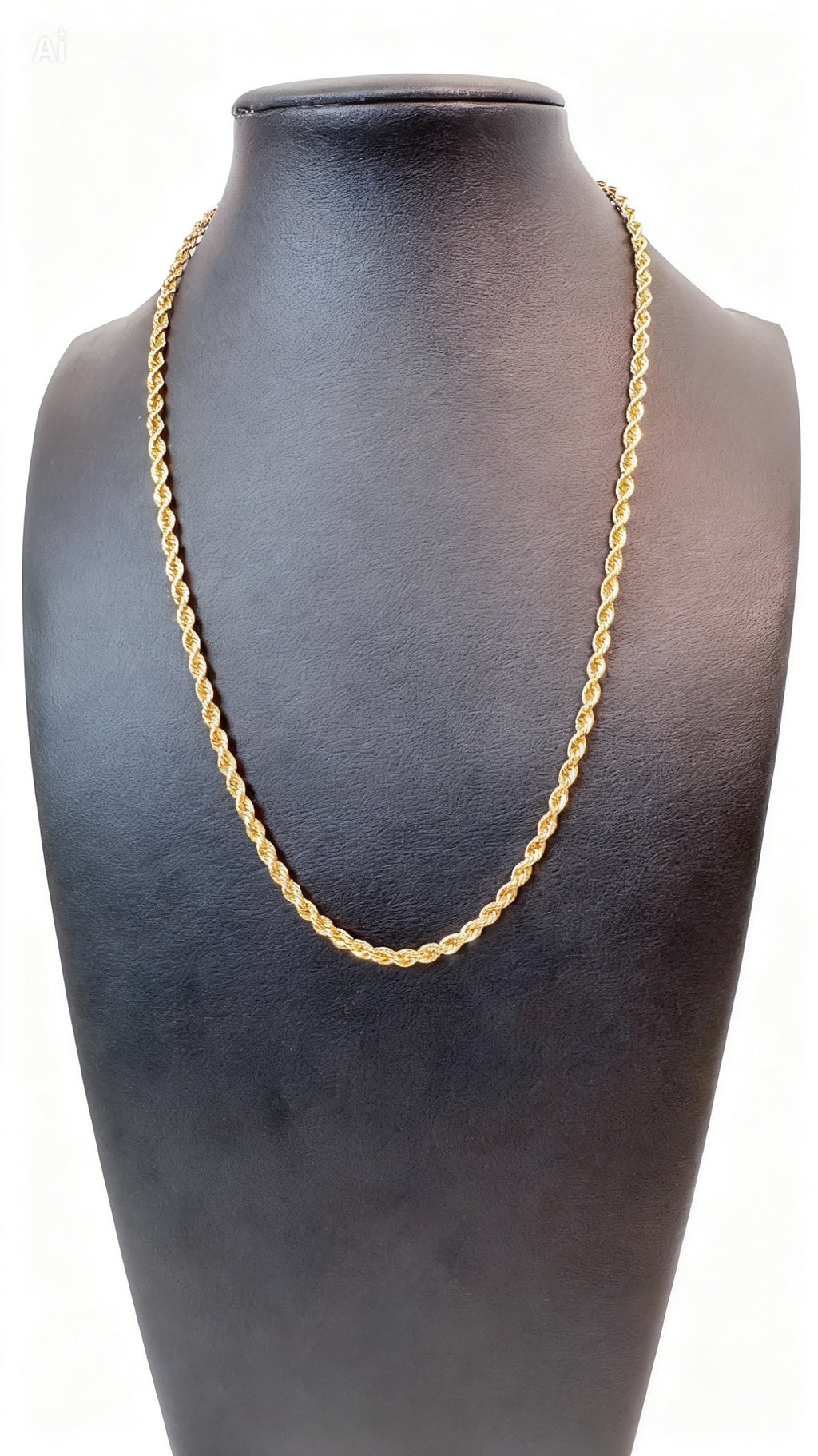 4mm Rope Chain - Gold Plated
